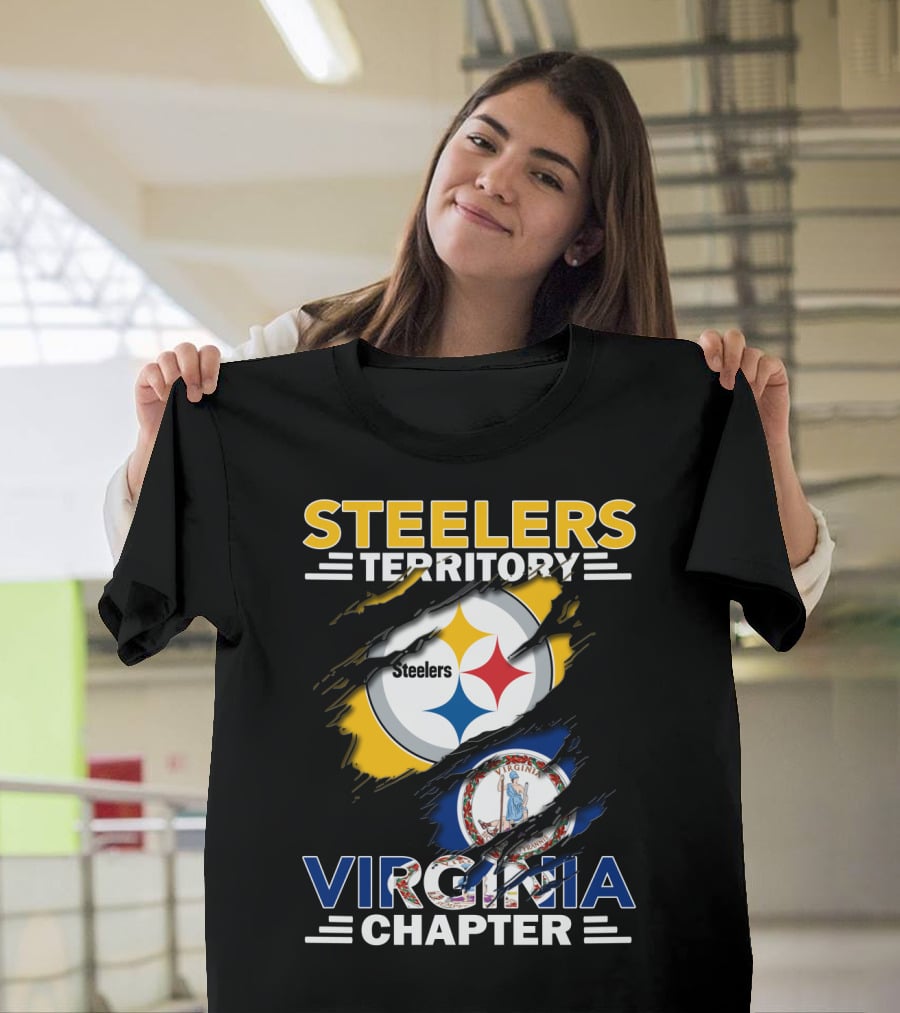 Steelers Territory Virginia Chapter Logo With Virginia State Seal T-Shirt