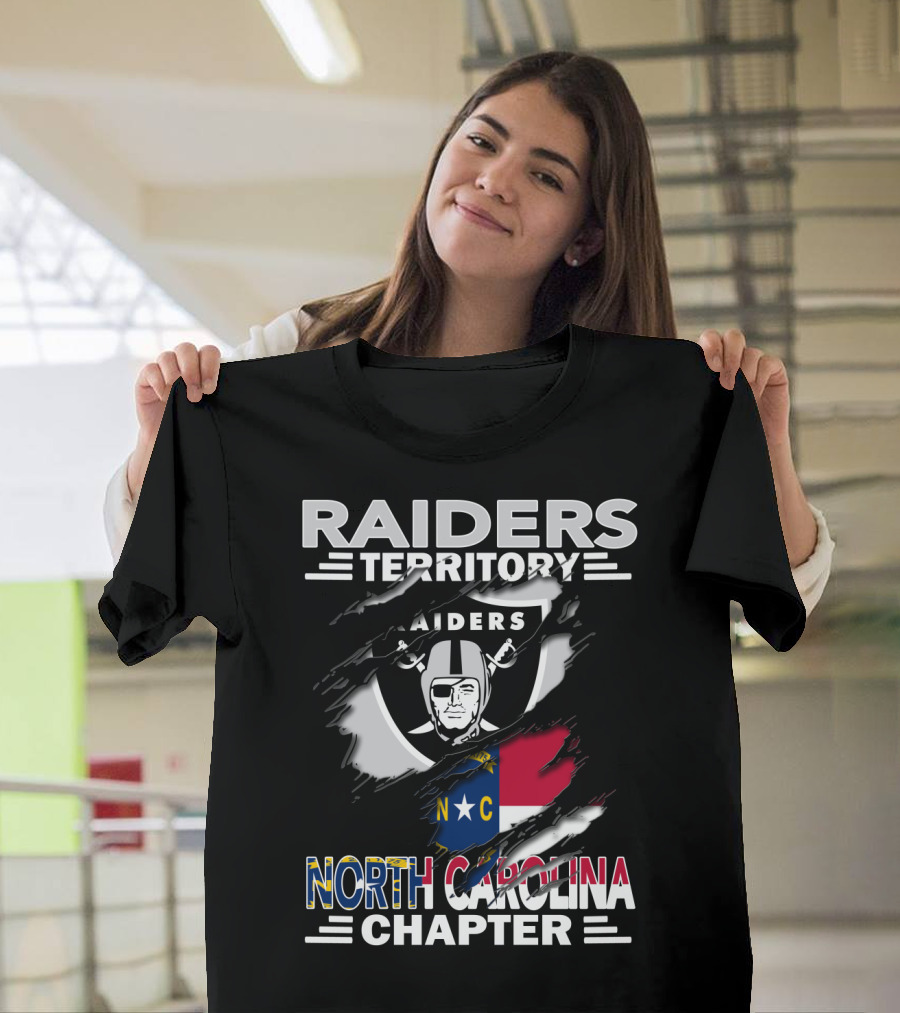 Raiders Territory North Carolina Chapter Nfl Fan Pride Display T-Shirt