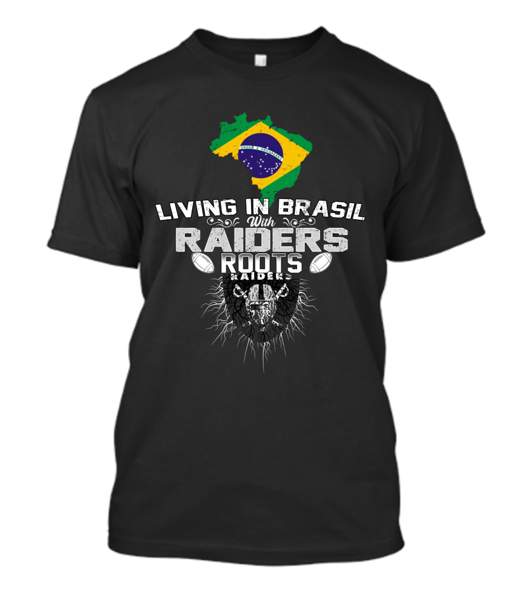 Living In Brasil With Raiders Roots T-Shirt