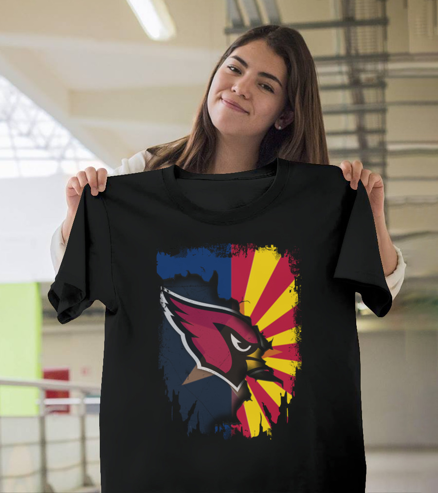 Arizona Cardinals Together State Pride Flag Burst T-Shirt