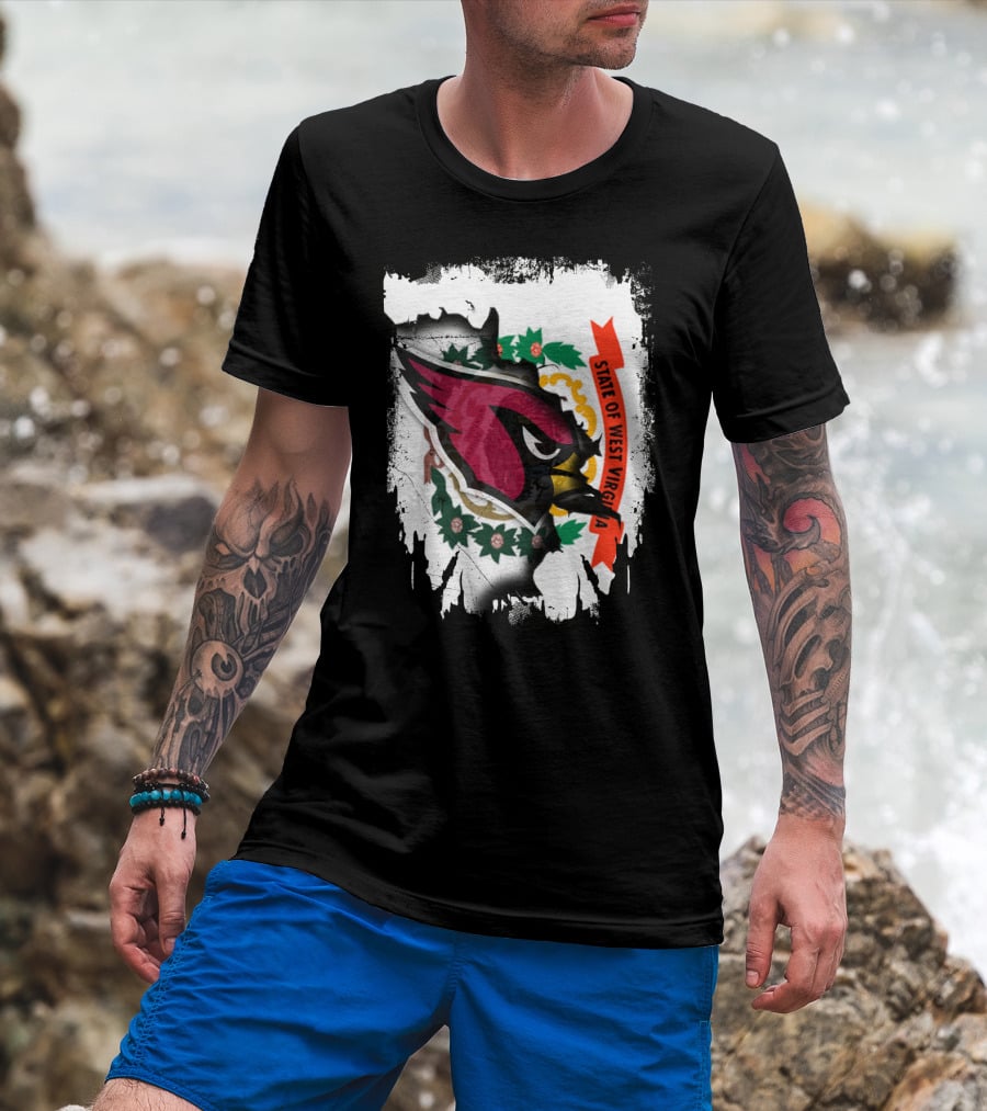 State Of West Virginia Cardinals Vintage Emblem T-Shirt