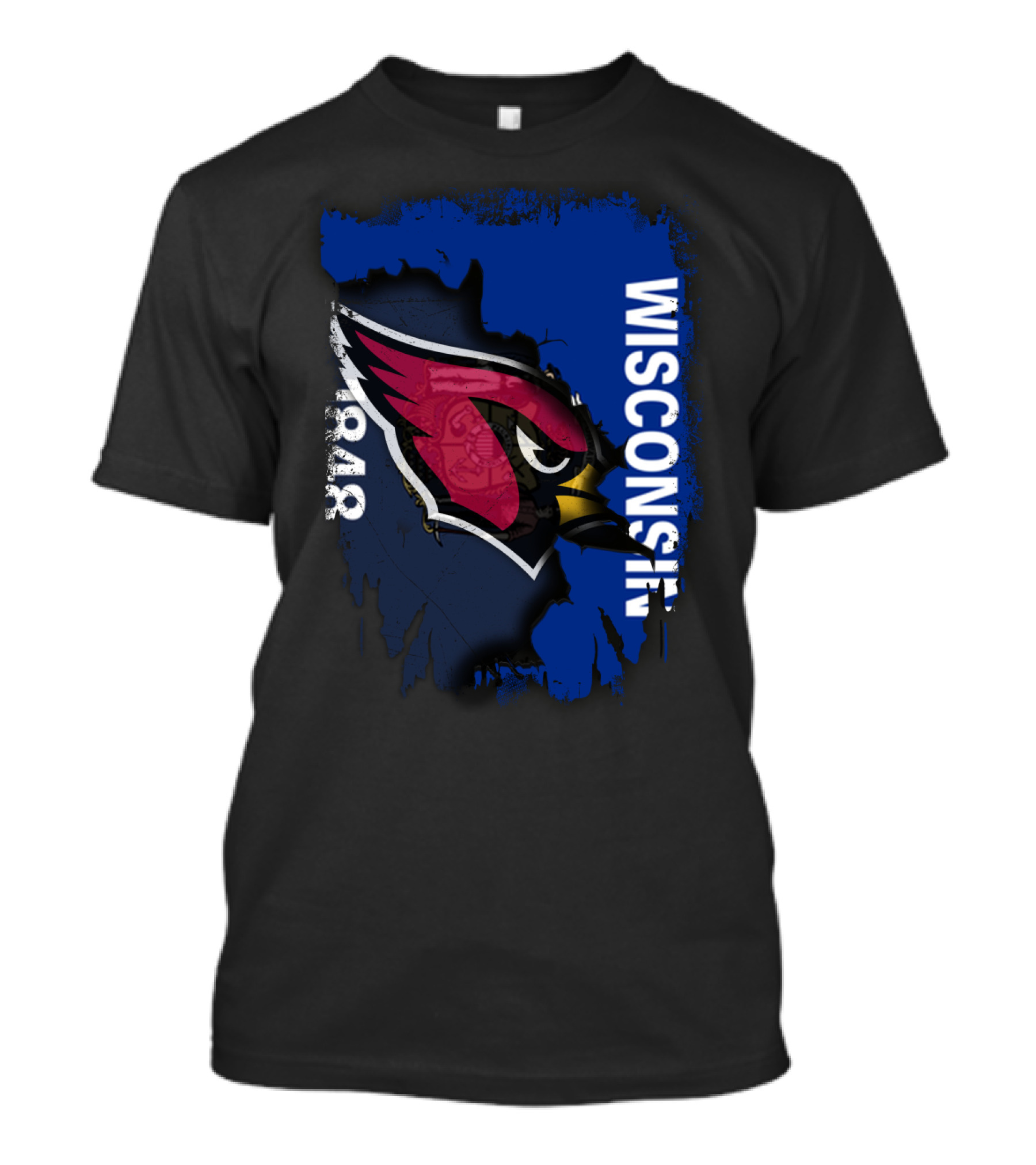 Wisconsin 1848 Together With Cardinals T-Shirt