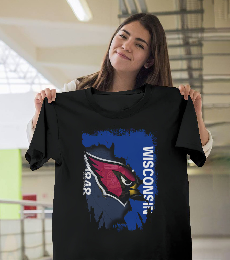 Wisconsin 1848 Together With Cardinals T-Shirt