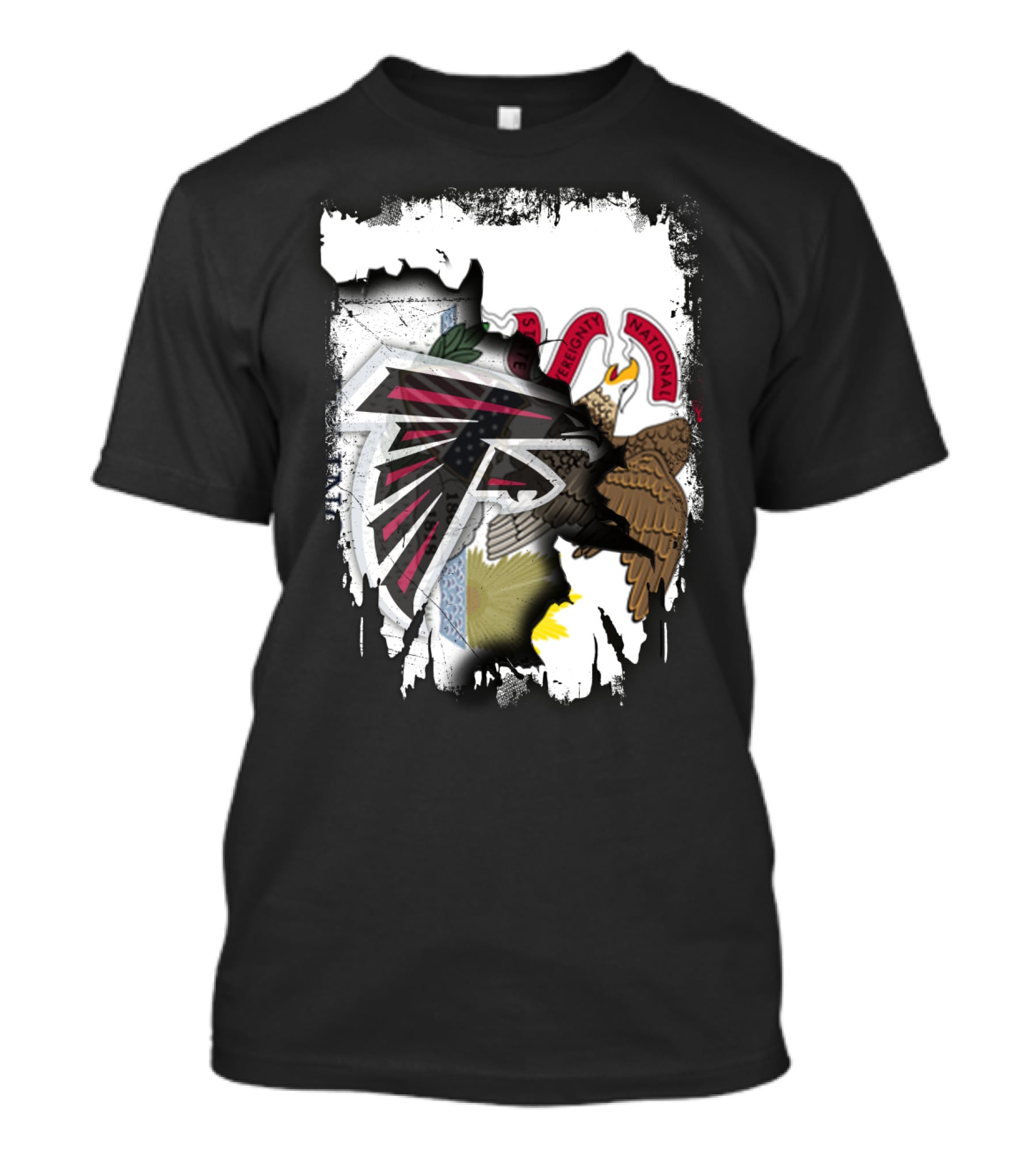 Illinois State Flag And Falcons Logo Unity T-Shirt