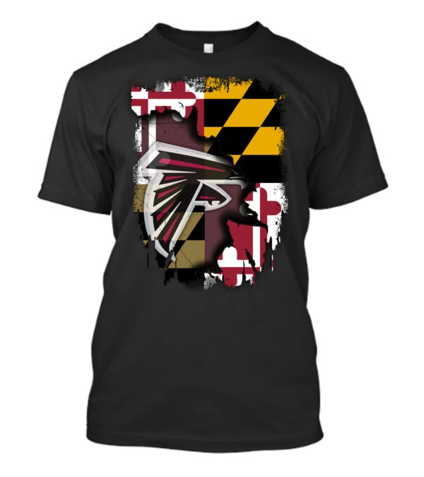 Maryland Pride With Atlanta Falcons Logo Integration T-Shirt