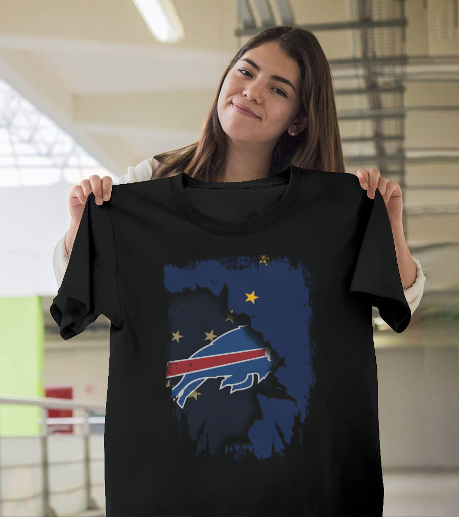 Alaska and Buffalo Bills United Under the Stars T-Shirt