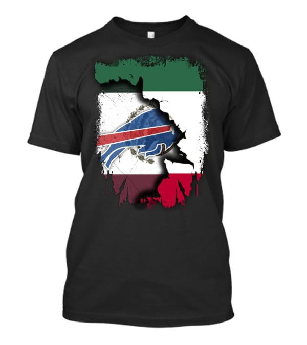 Together Mexico Buffalo Bills Flag Fusion T-Shirt