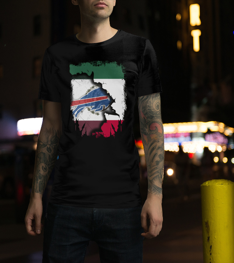 Together Mexico Buffalo Bills Flag Fusion T-Shirt