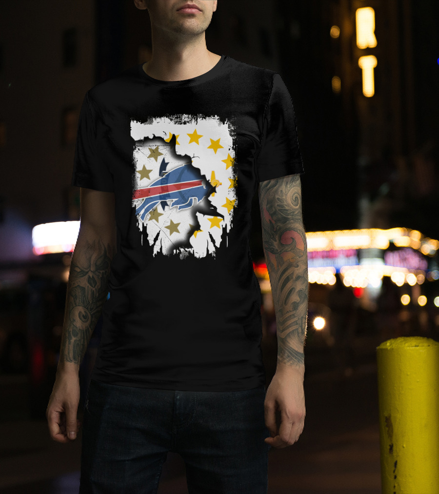 Rhode Island United With Buffalo Bills Burst T-Shirt