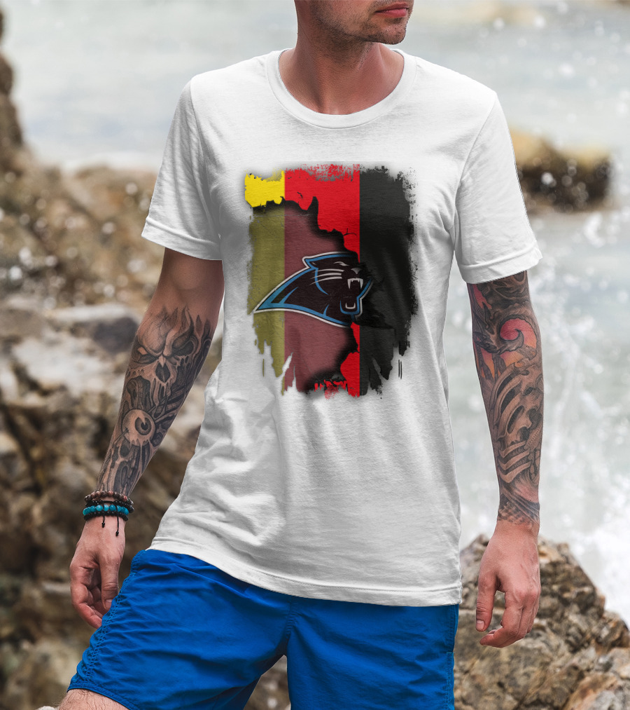Germany Flag With Panthers Logo Together T-Shirt