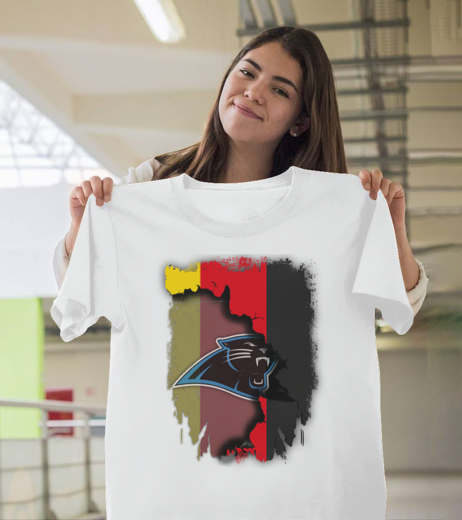 Germany Flag with Panthers Logo Together T-Shirt