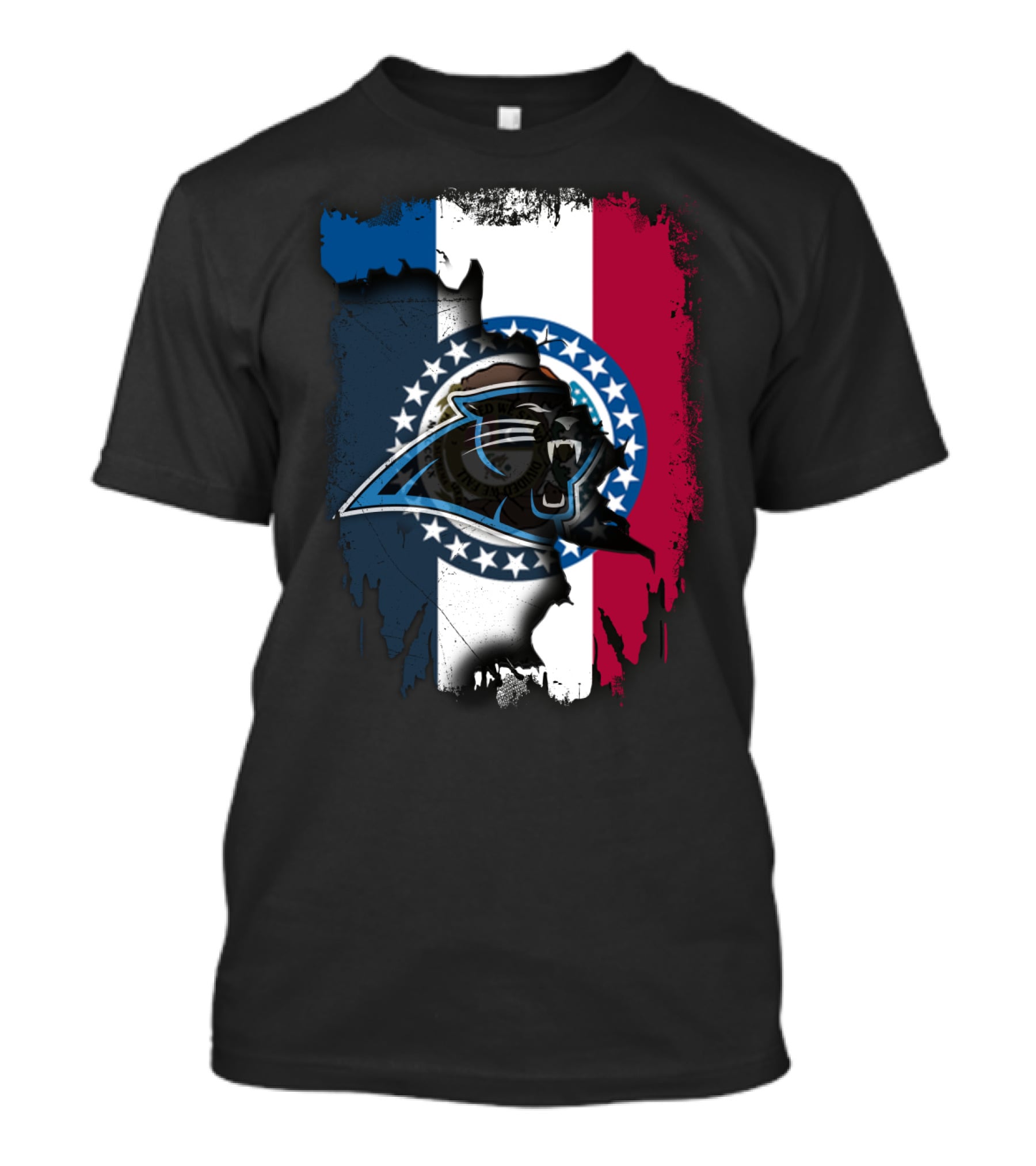 Together Missouri With Panthers Flag Design Stars And Claws T-Shirt