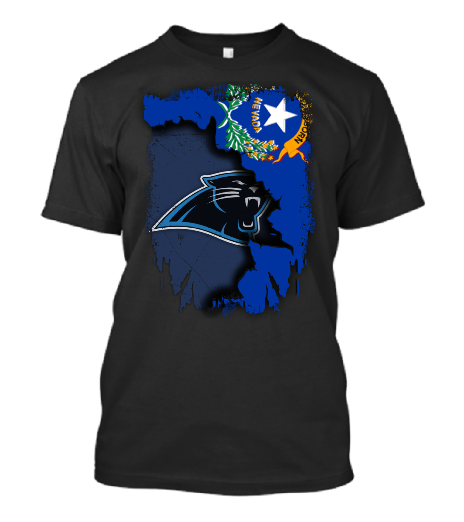 Nevada Panthers Collaboration With State Flag Elements T-Shirt