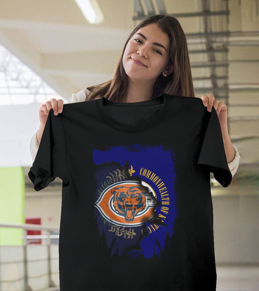 Commonwealth of Kentucky with Chicago Bears T-Shirt