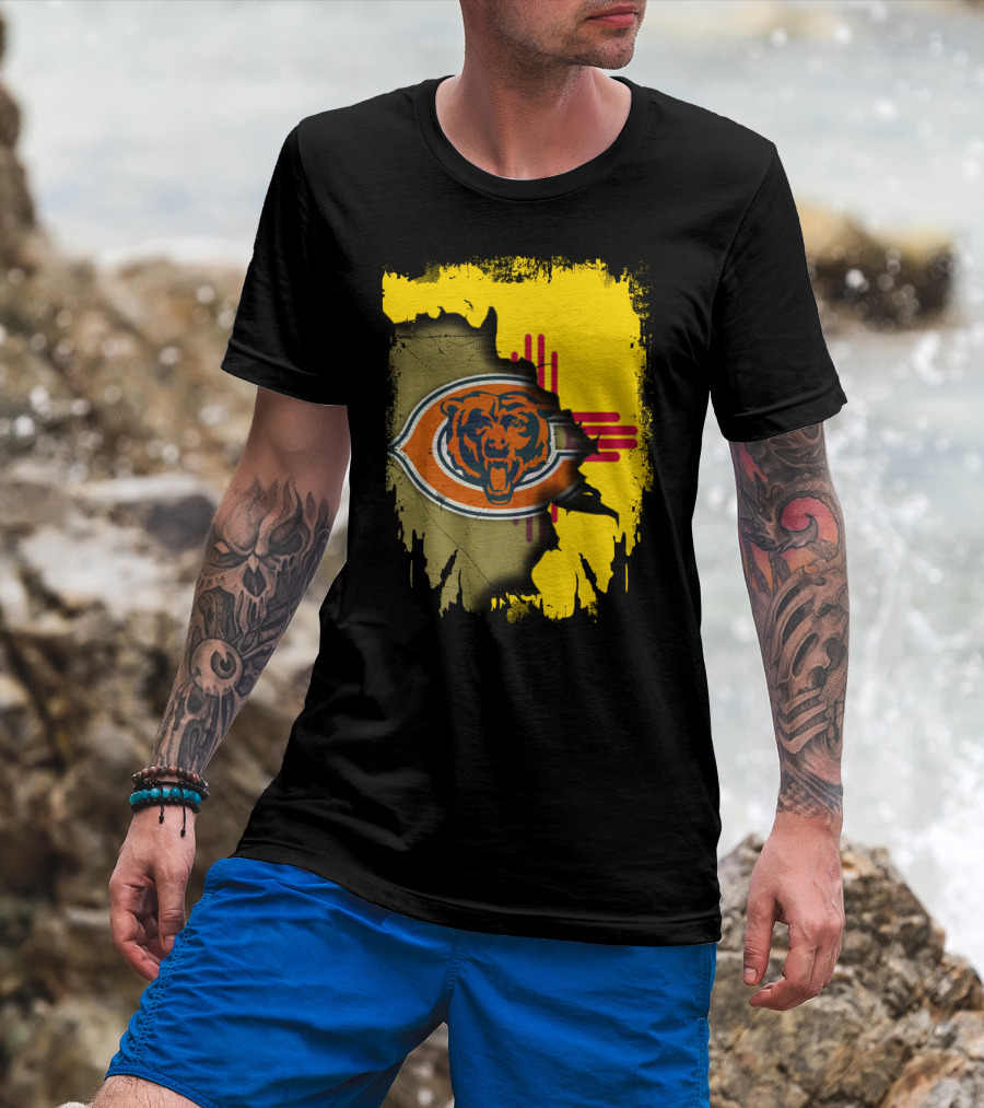 Together New Mexico Bears Chicago Symbol Flag Fusion T-Shirt