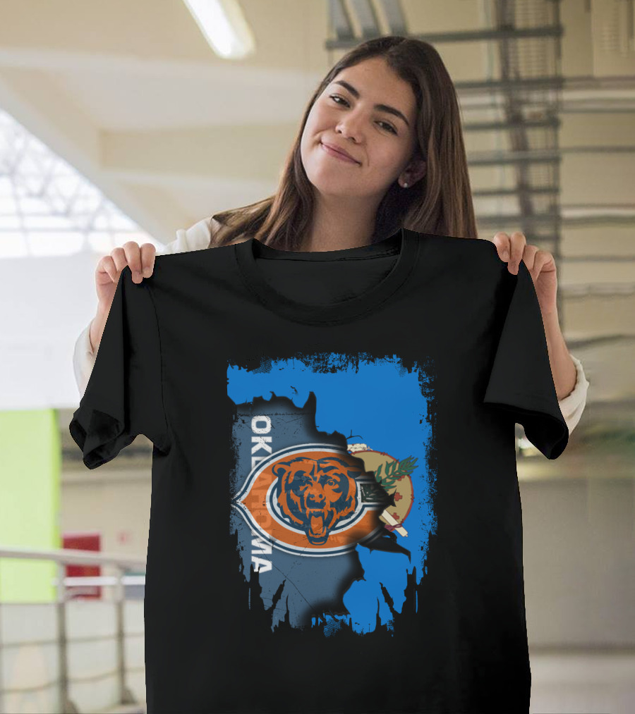 Oklahoma Chicago Bears Logo Mashup T-Shirt