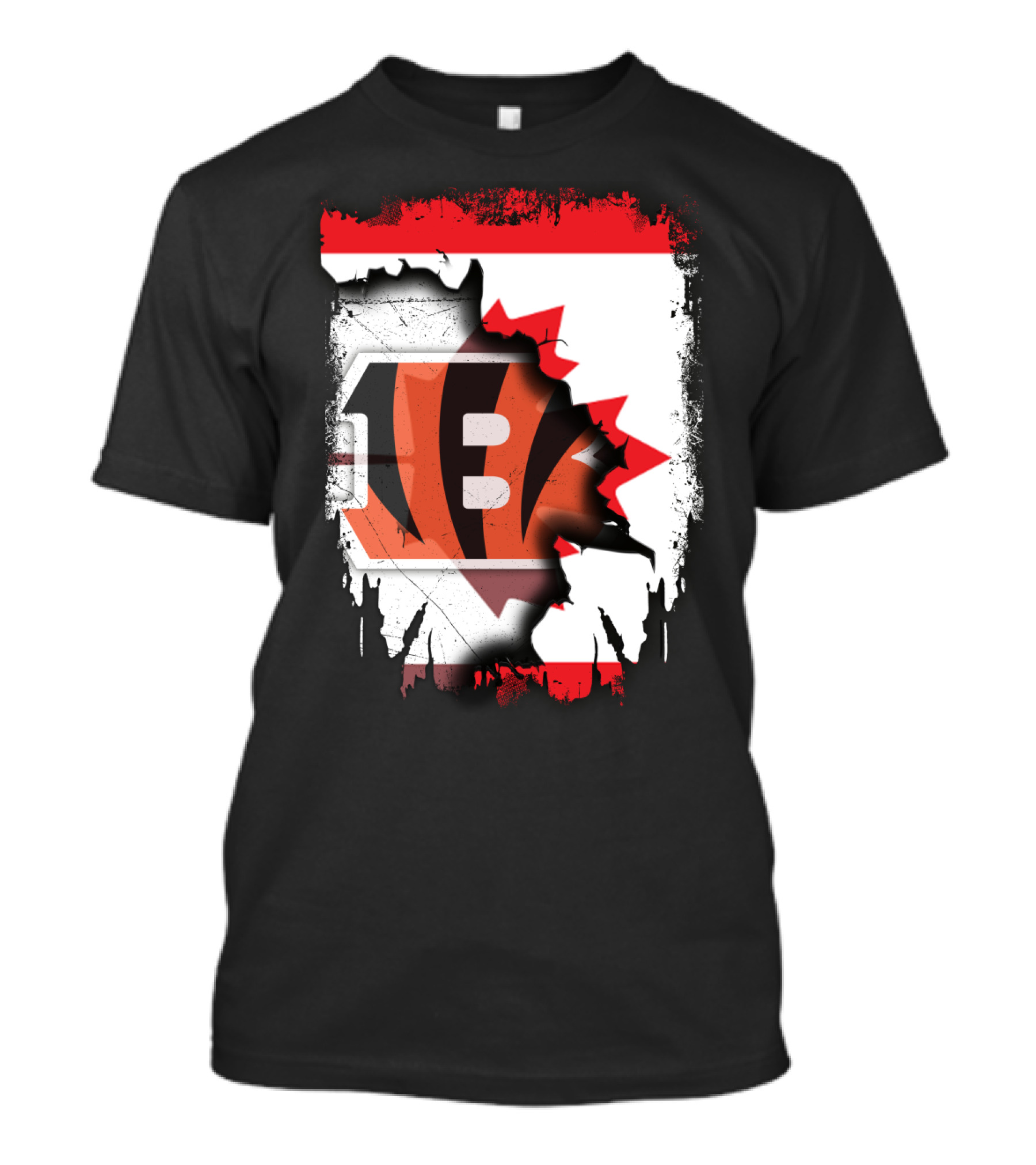 Together Canada With Cincinnati Bengals Flag Fusion T-Shirt