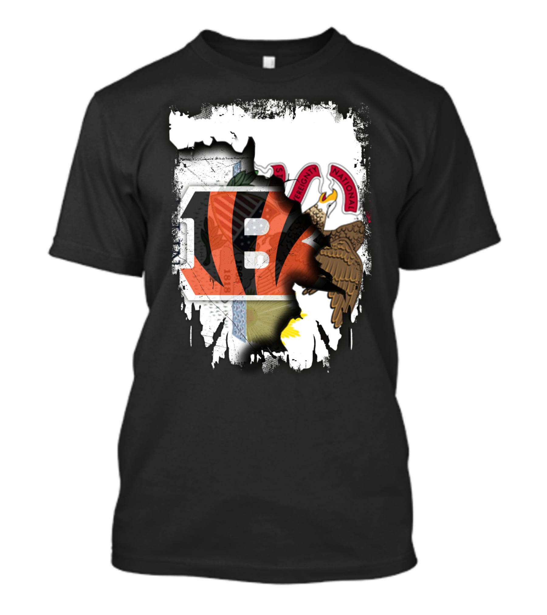 Illinois State Pride With Cincinnati Bengals Logo And Seal T-Shirt