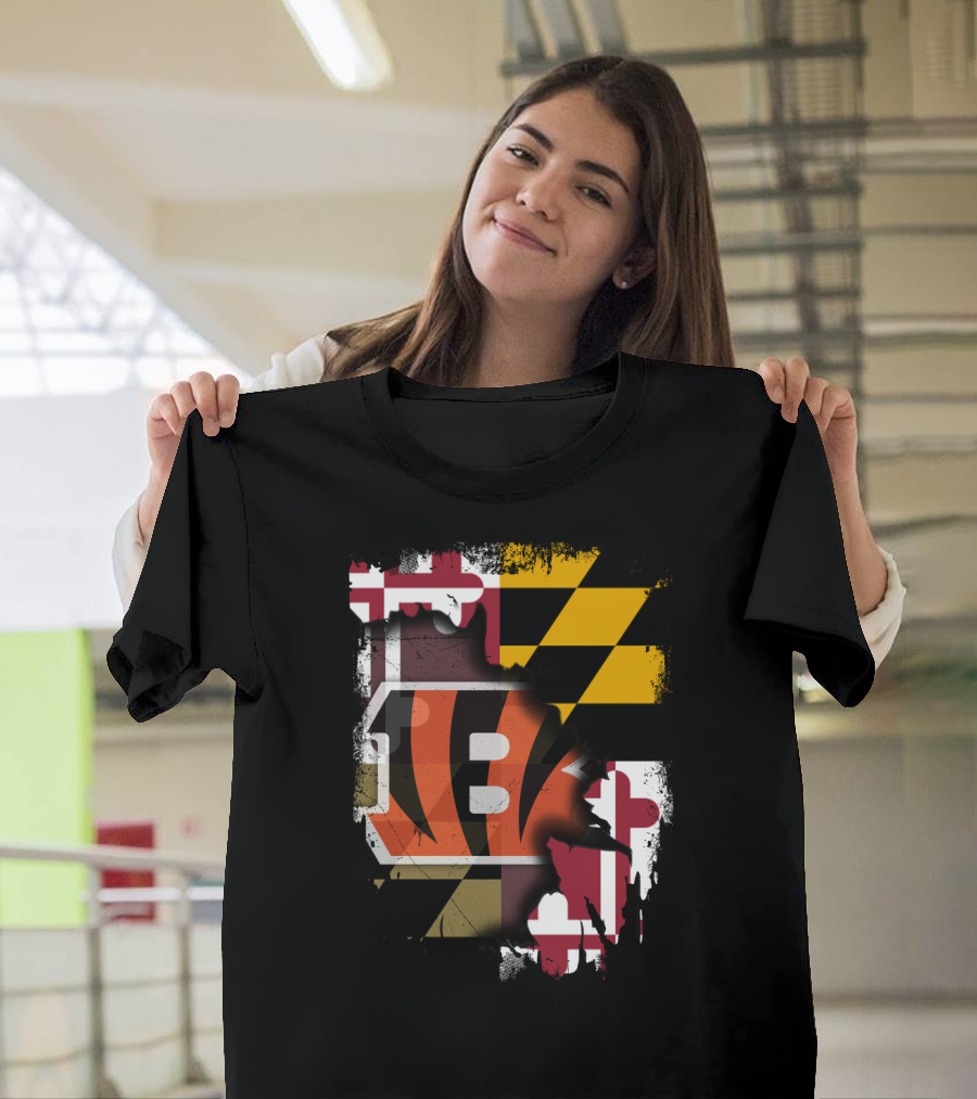 Maryland Flag Bengals Collaboration T-Shirt