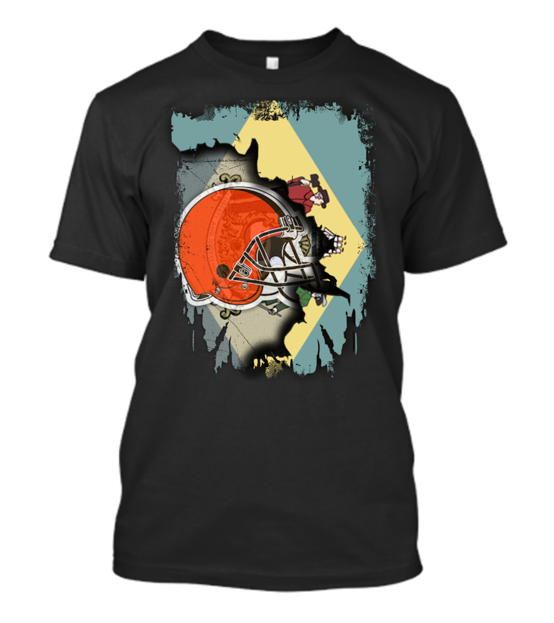 Delaware Meets Browns Helmet Collaboration T-Shirt
