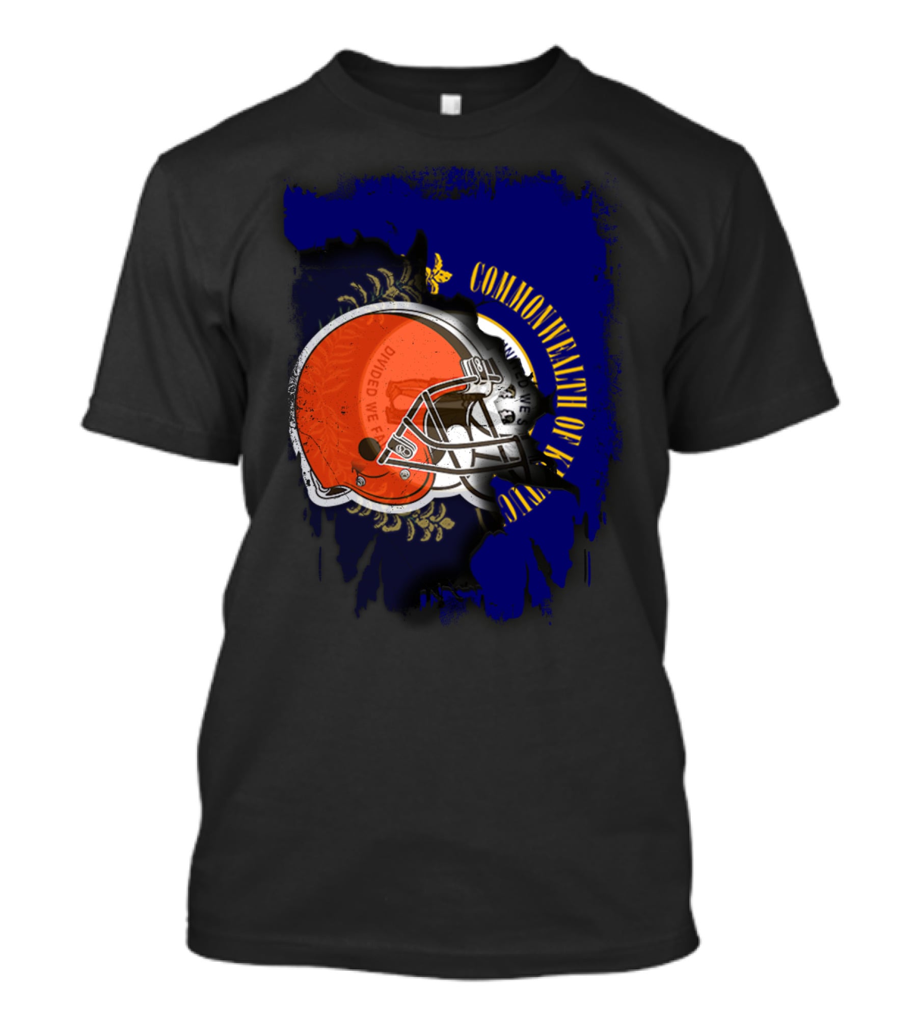 Commonwealth Of Kentucky Browns Helmet Together T-Shirt