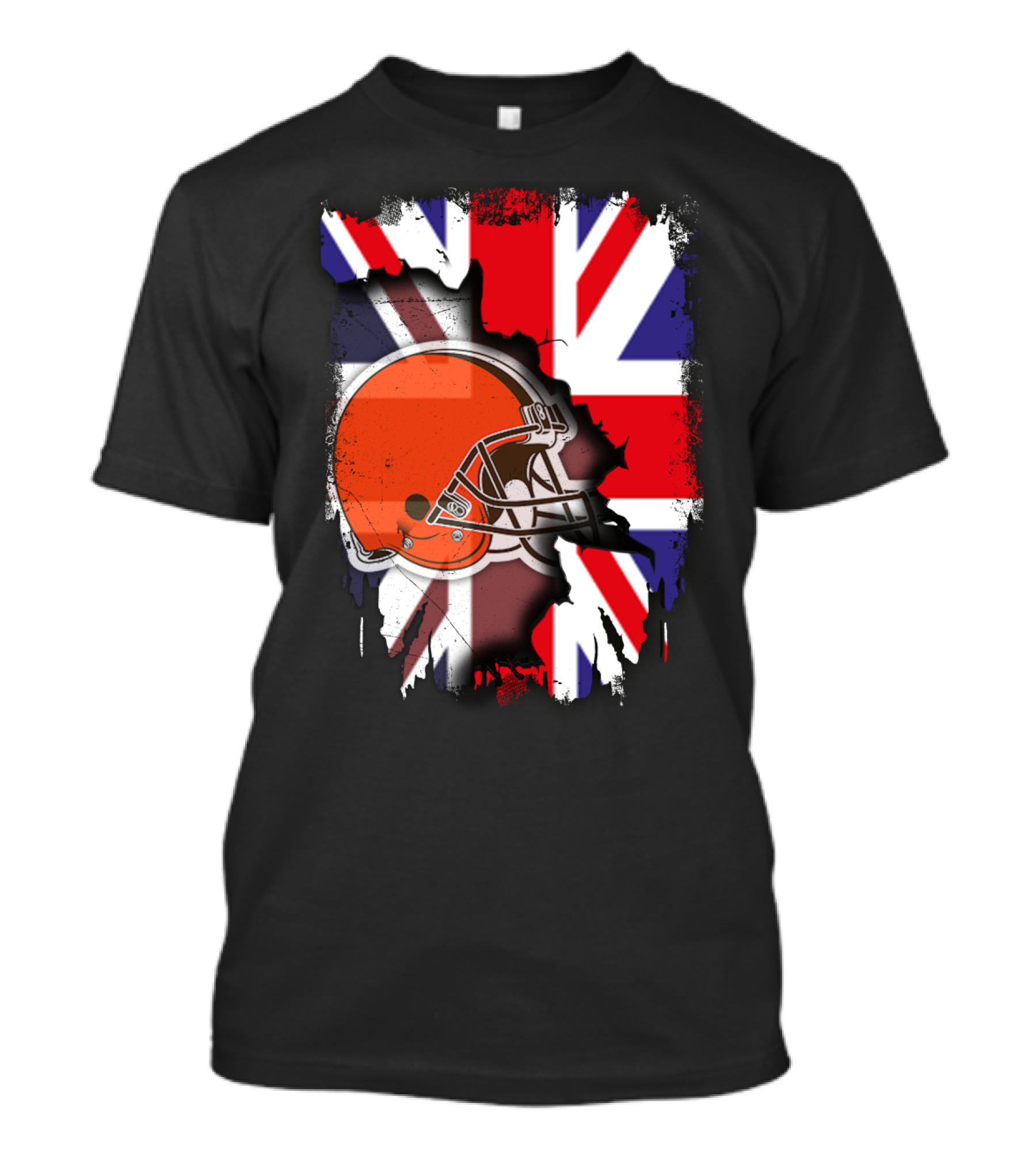 Together United Kingdom Cleveland Browns Helmet Union Jack T-Shirt