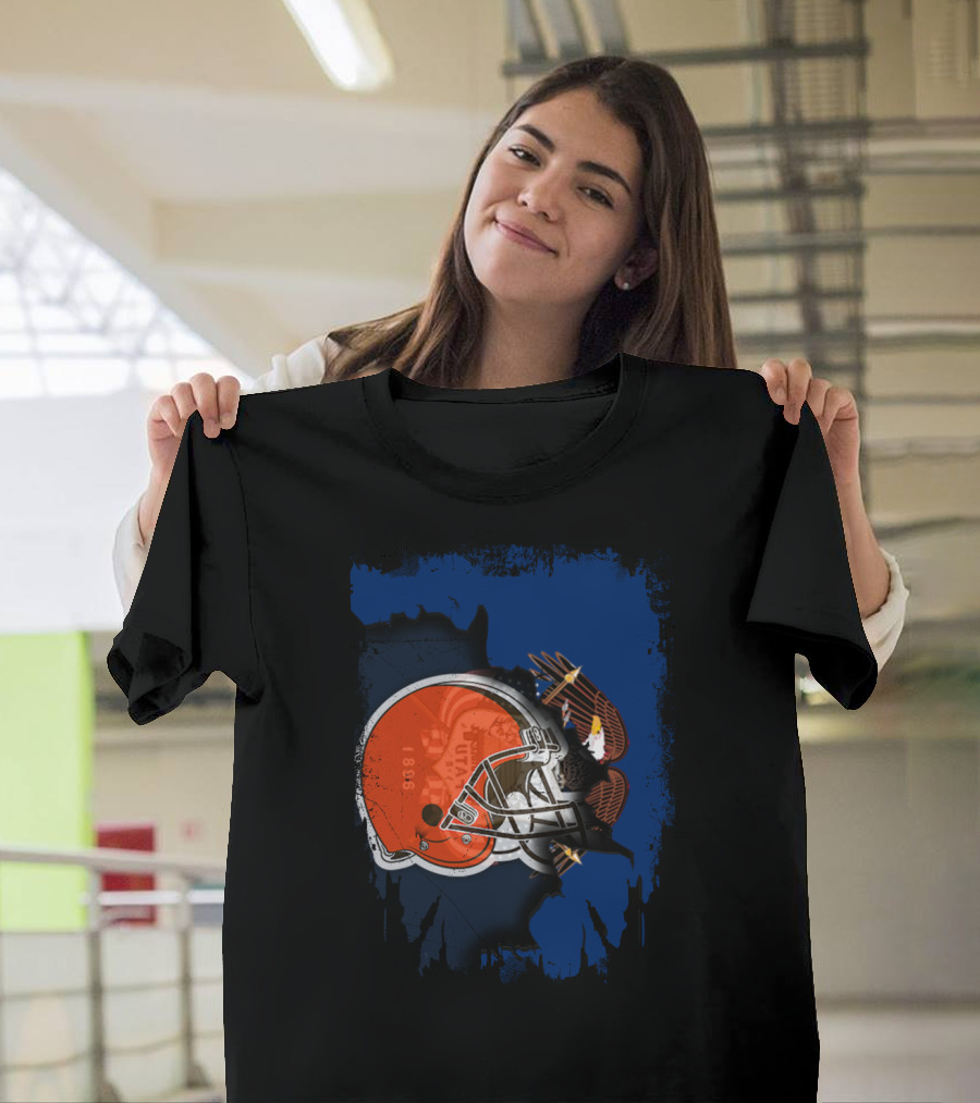 Together Utah Browns Helmet And Eagle T-Shirt