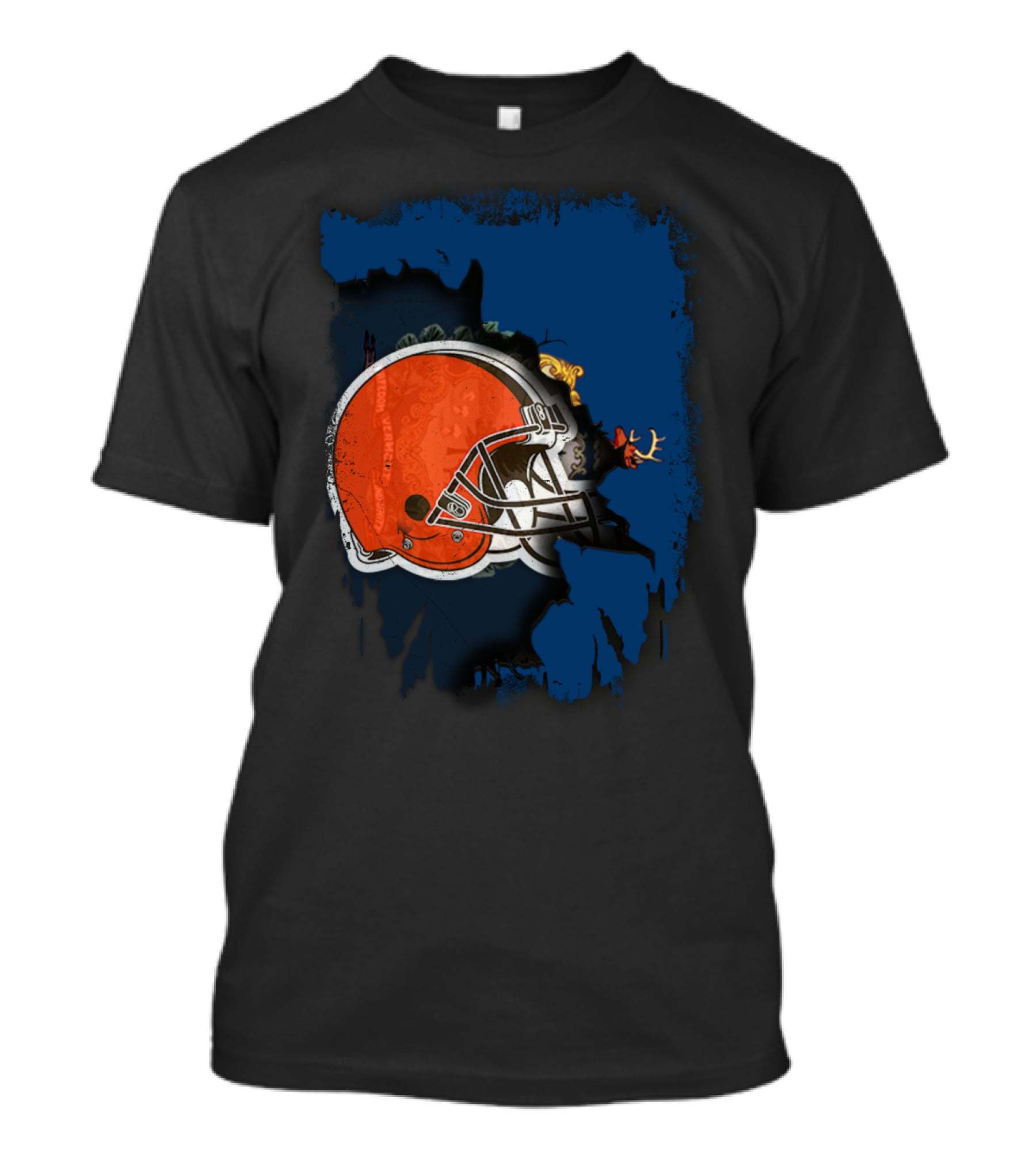 Together Vermont Cleveland Browns Football Helmet T-Shirt