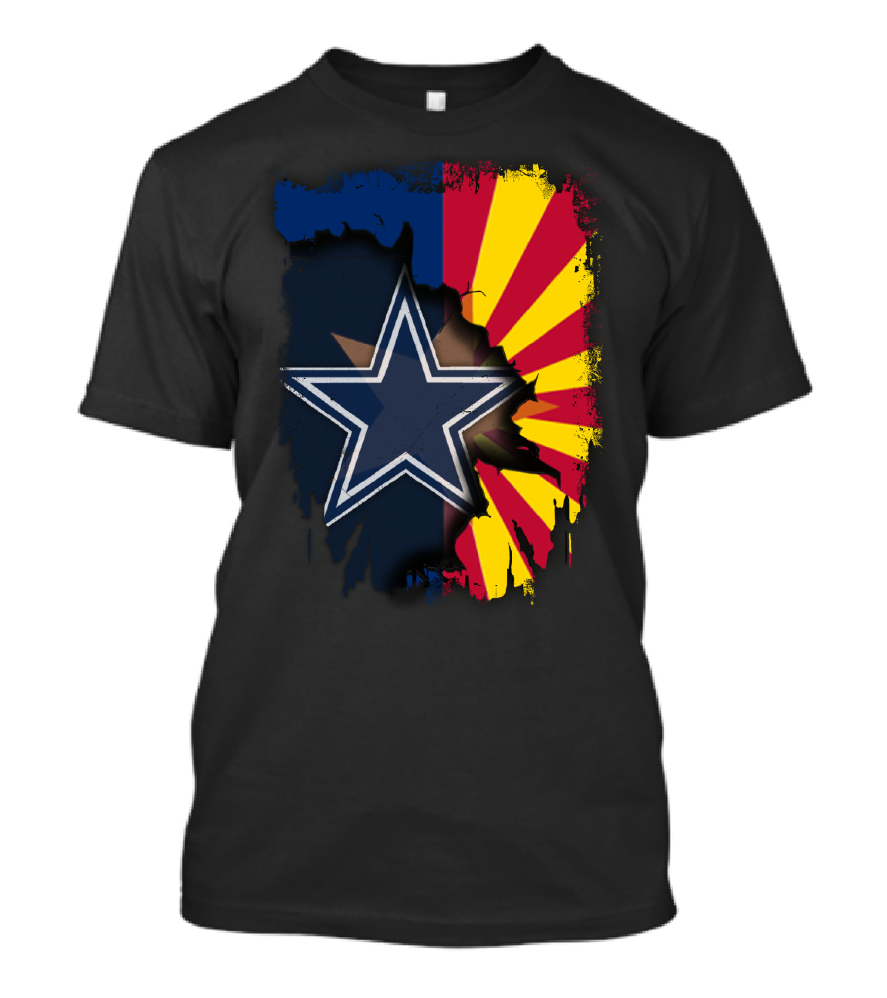 Cowboys Star Over Arizona Sunburst Together T-Shirt