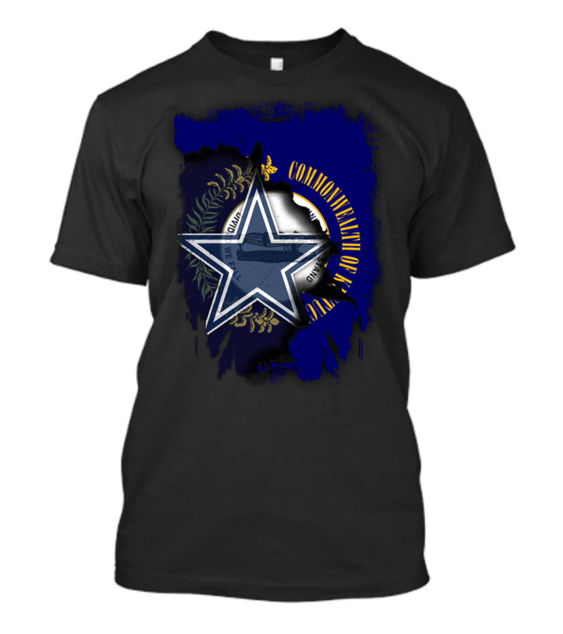 Commonwealth Of Kentucky Dallas Cowboys Star Emblem Fusion T-Shirt