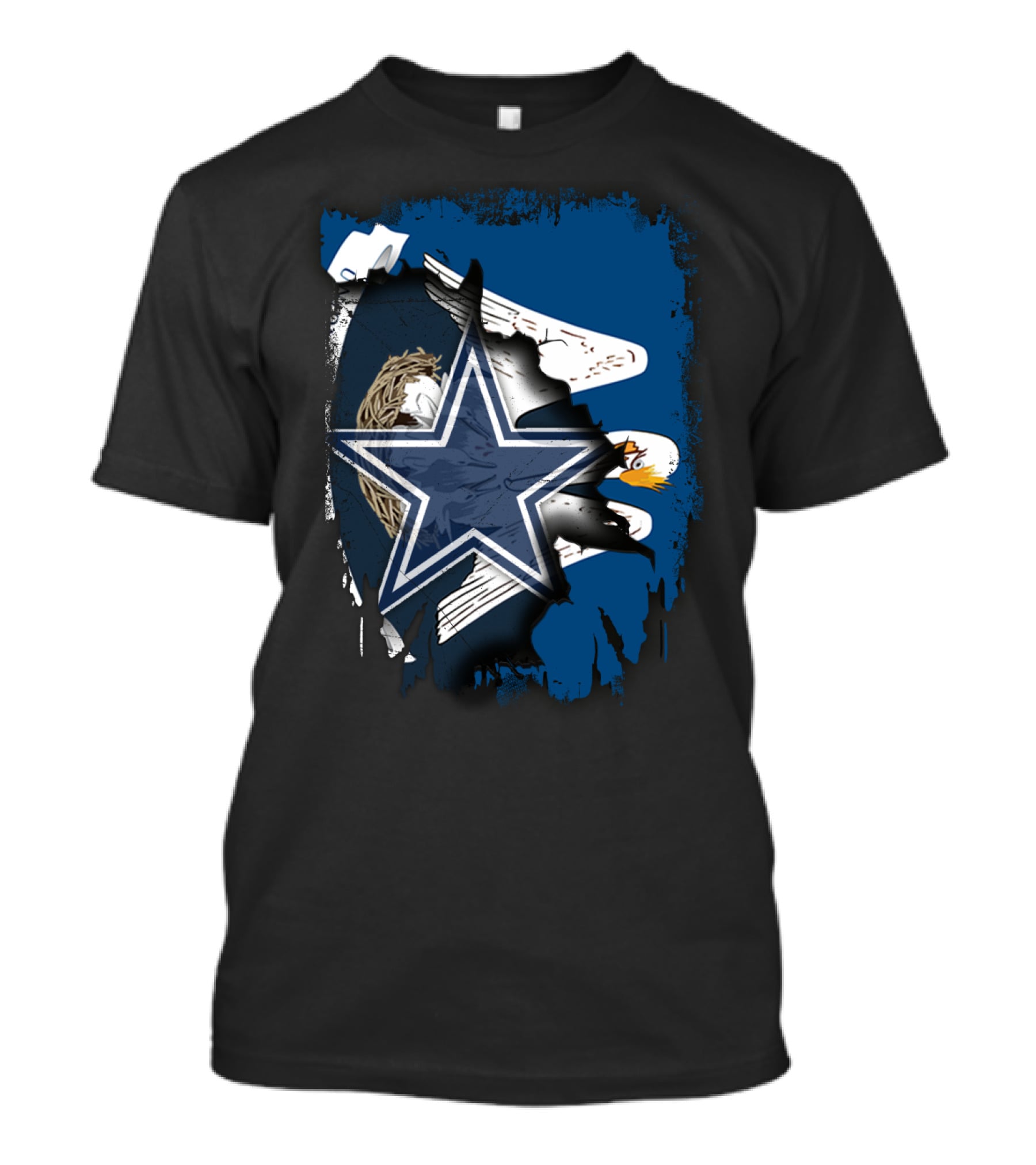 Dallas Cowboys Star With Eagle And Louisiana Connection T-Shirt
