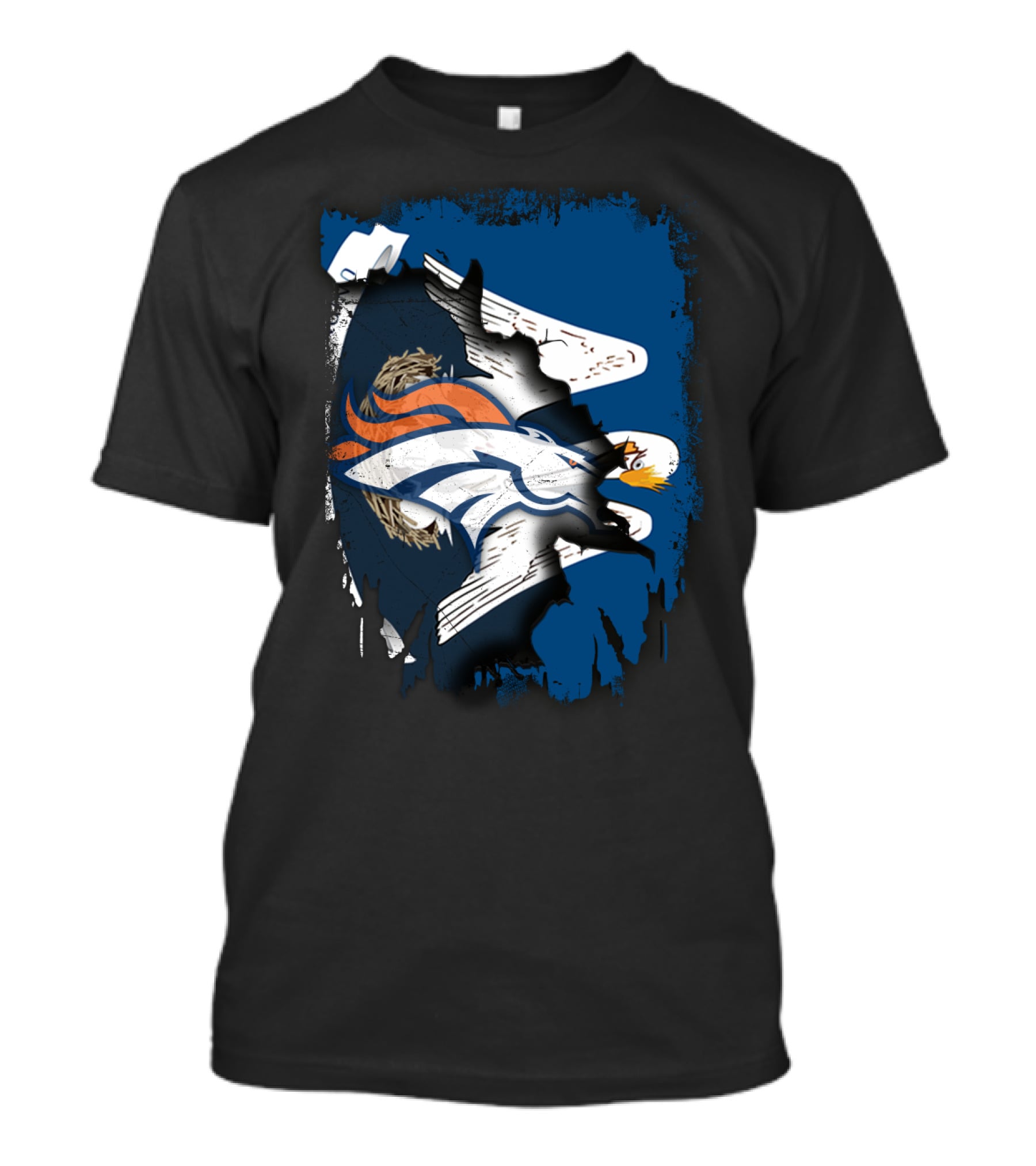 Together Louisiana With Denver Broncos And American Eagle Blend T-Shirt