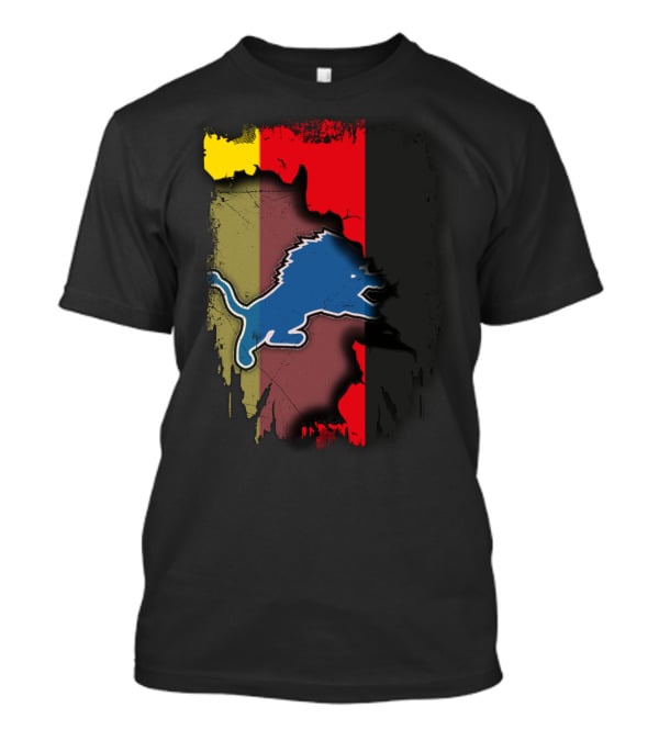 Together Germany Flag With Blue Lions T-Shirt