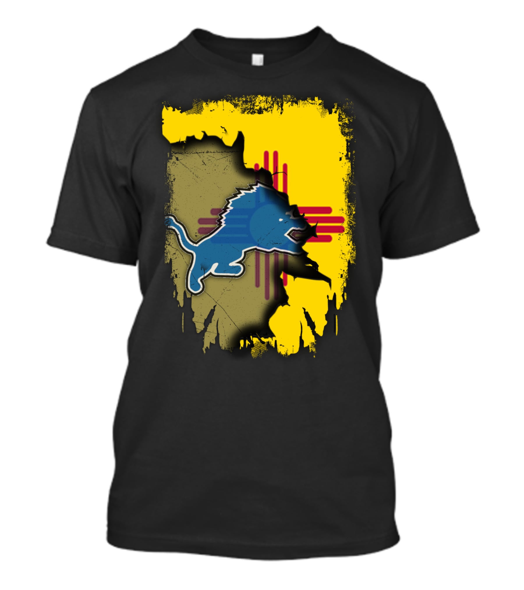 Together New Mexico Zia Symbol With Detroit Lions T-Shirt