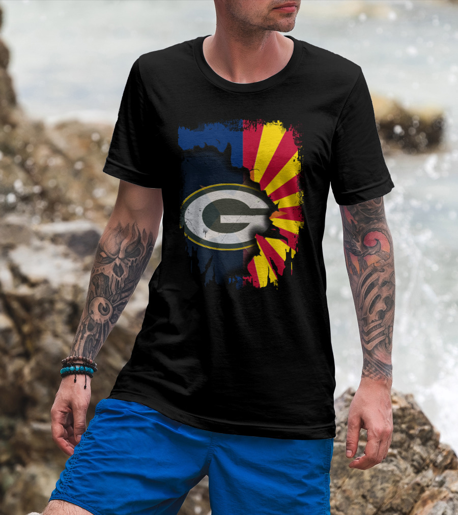 Together Arizona Green Bay Packers Fusion T-Shirt