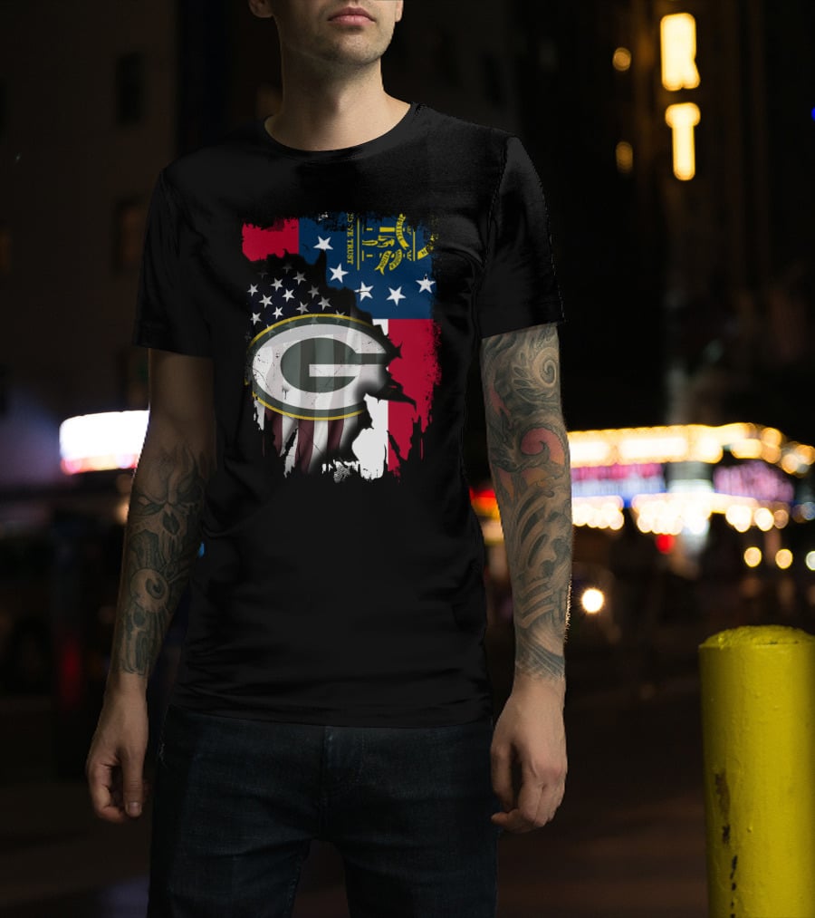 Together With Georgia State Flag And Packers T-Shirt