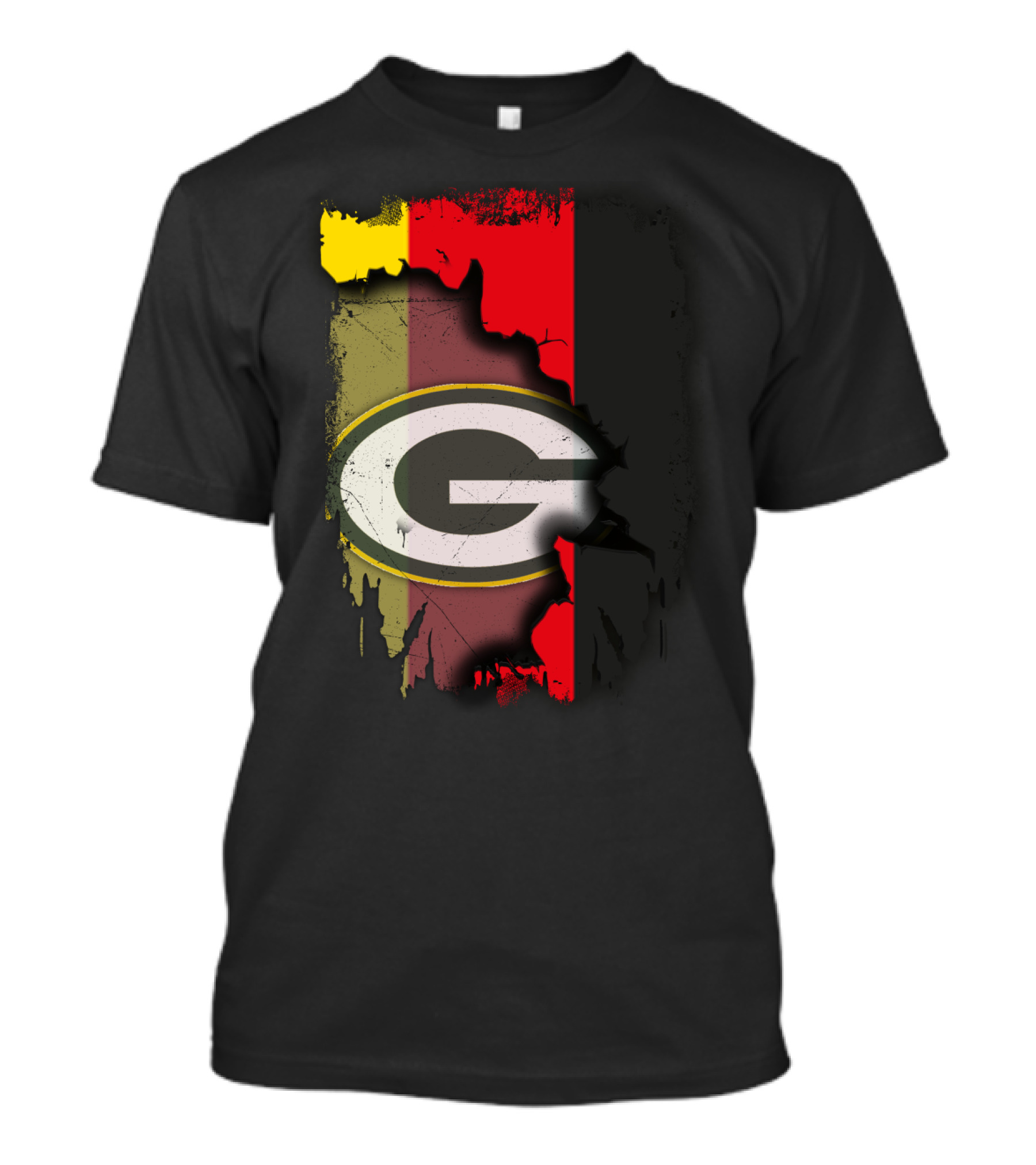 Germany And Packers United Flag Fusion T-Shirt