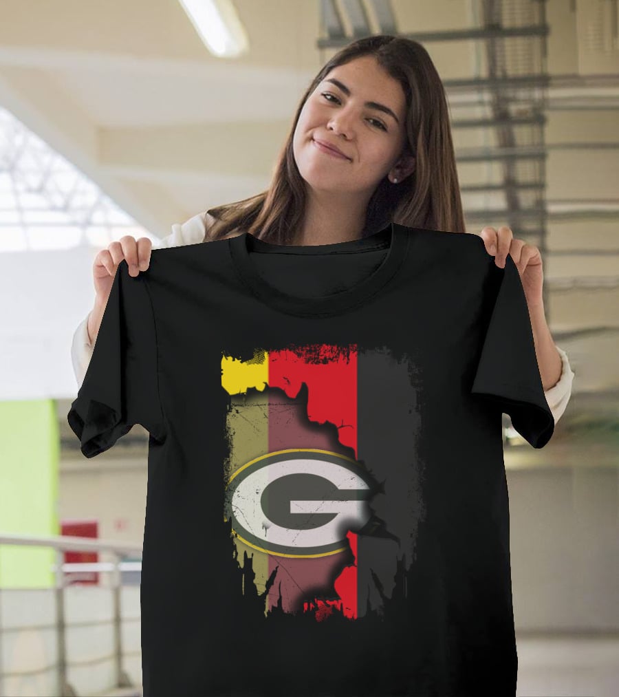 Germany And Packers United Flag Fusion T-Shirt