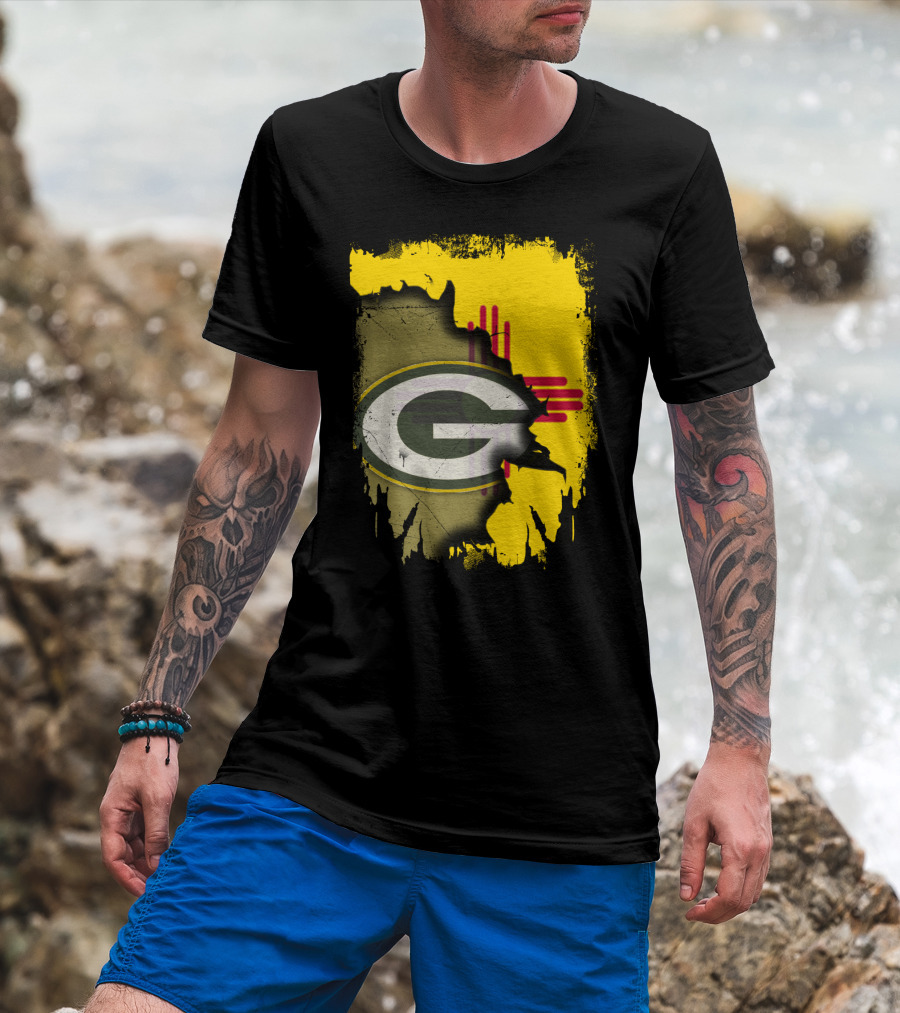 Green Bay Packers New Mexico State Zia Logo Integration T-Shirt