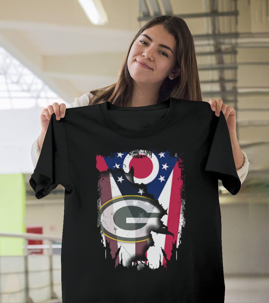Together Ohio Flag With Green Bay Packers T-Shirt