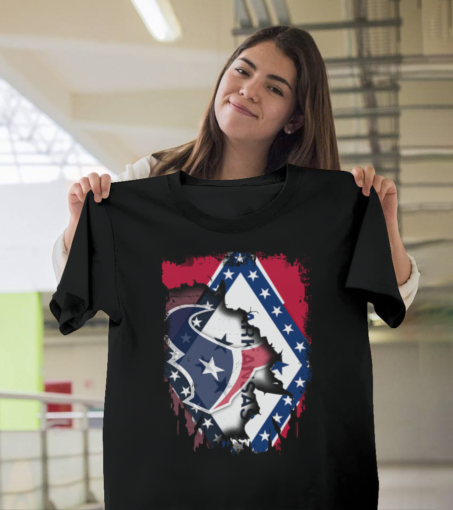 Arkansas and Texans Unity Flag T-Shirt