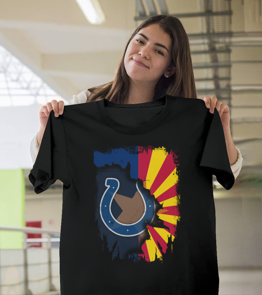 Together Arizona Colts Horseshoe Logo and Flag T-Shirt