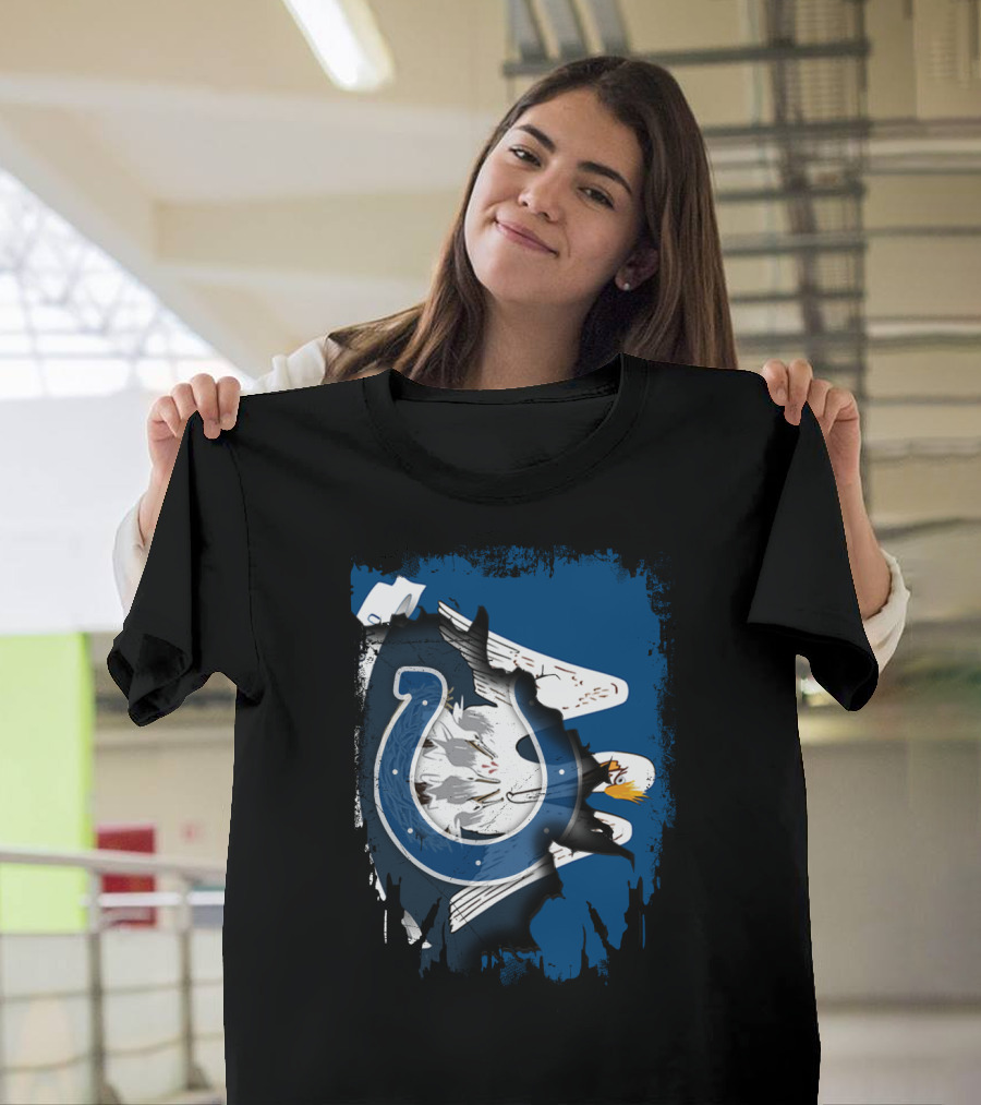 Together Louisiana with Colts Eagle Horse T-Shirt