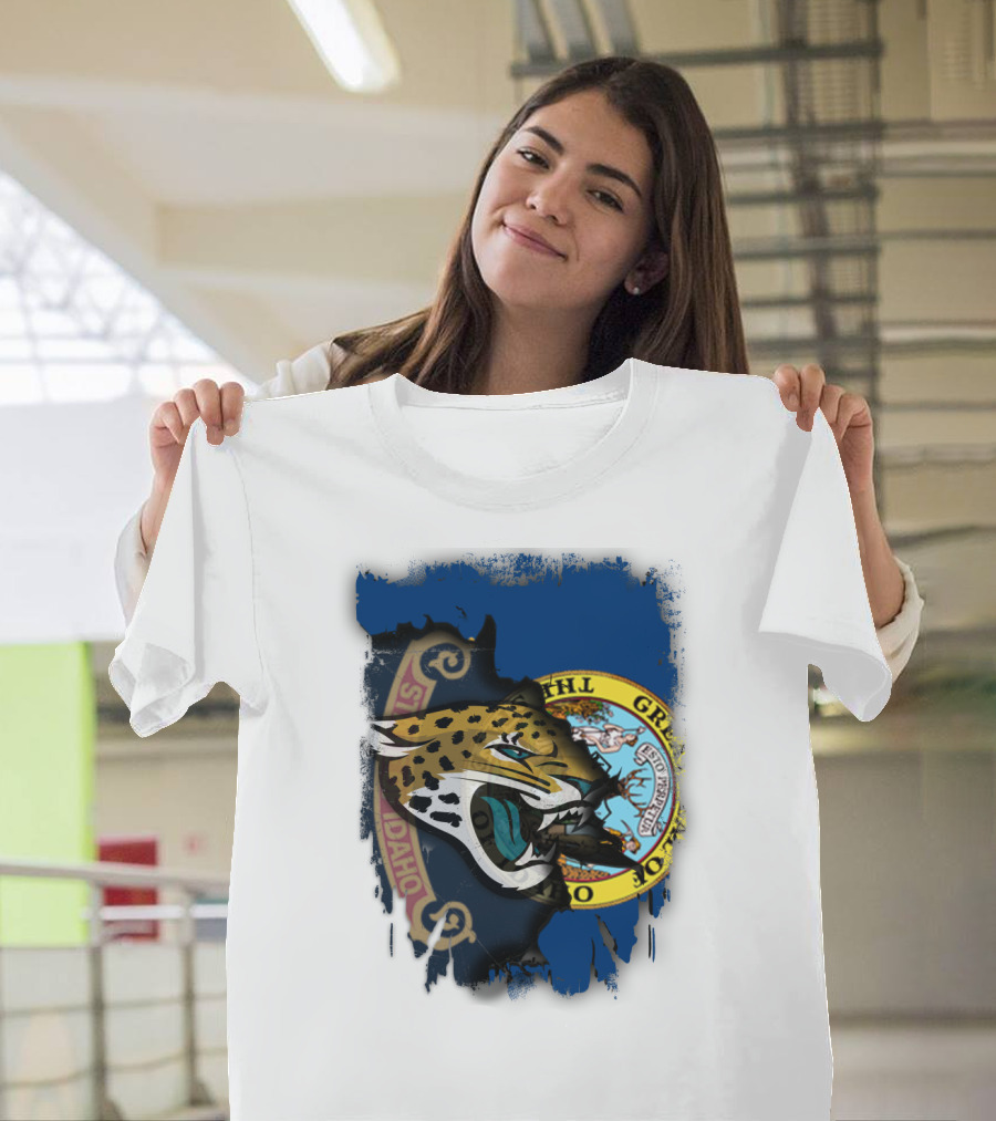 Idaho State Seal and Jaguar Head Combination T-Shirt