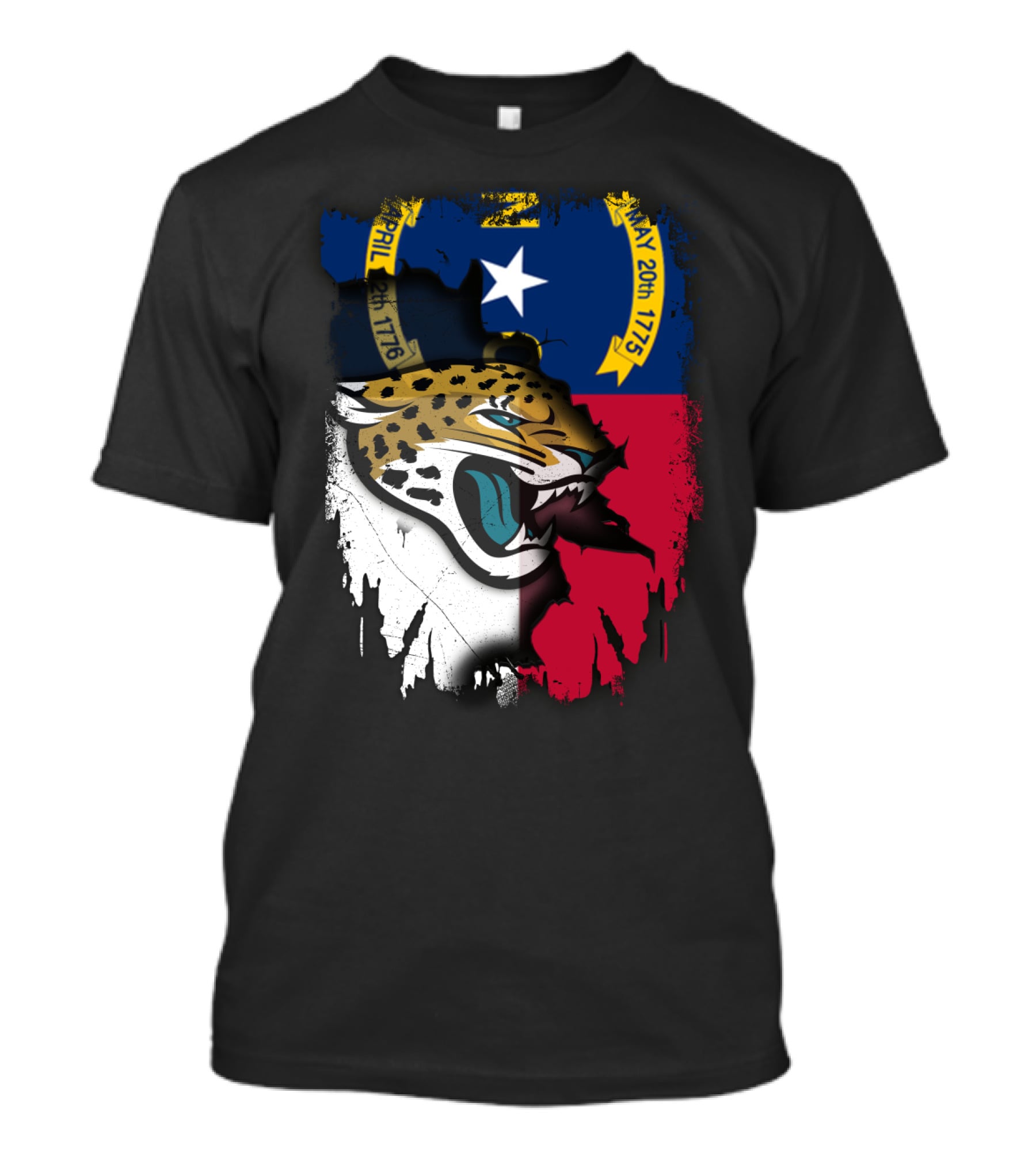 North Carolina Flag Jaguar Face Integration T-Shirt