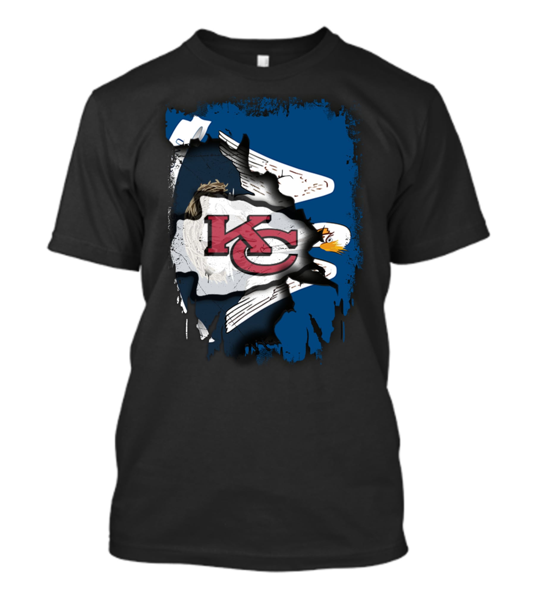 Together Louisiana With Kansas City Chiefs And Bald Eagle T-Shirt