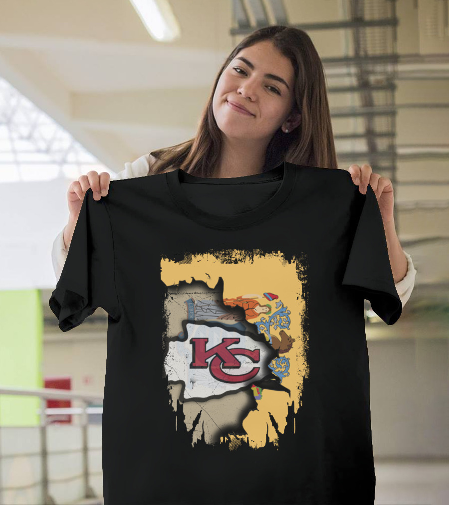 New Jersey And Kansas City Chiefs Together T-Shirt