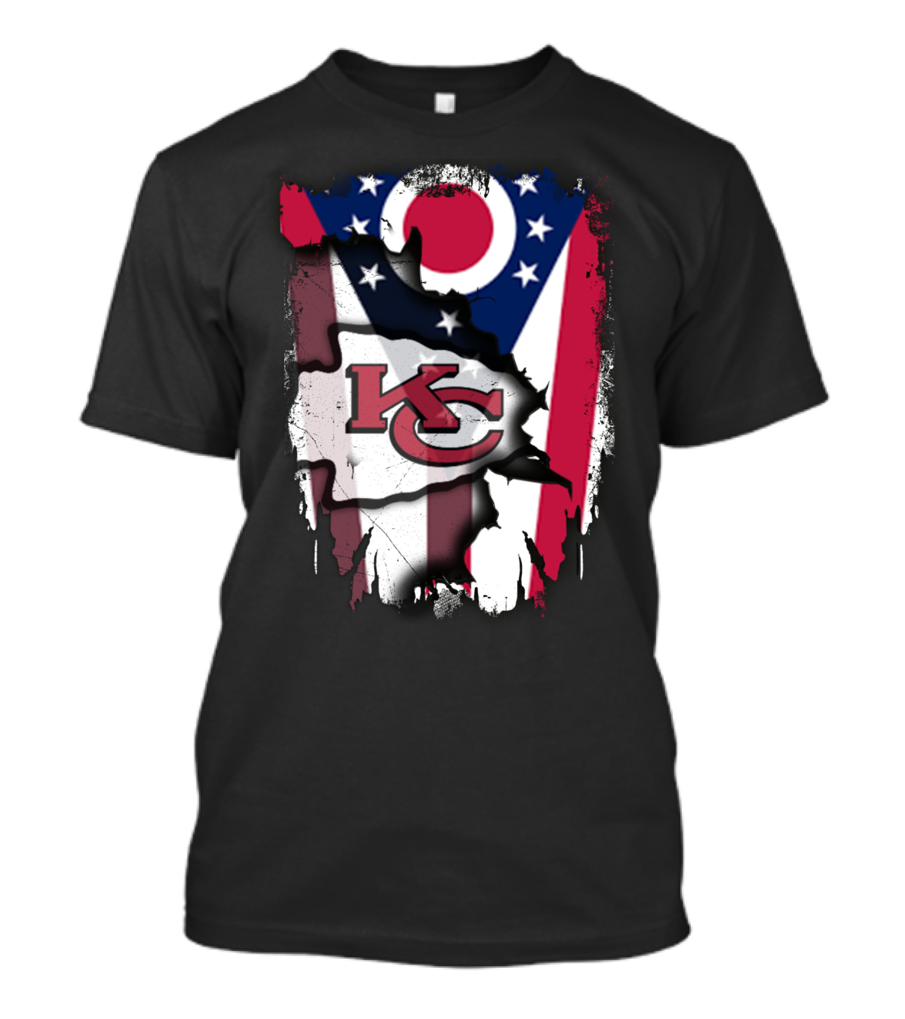 Together Ohio Flag KC Chiefs USA T-Shirt