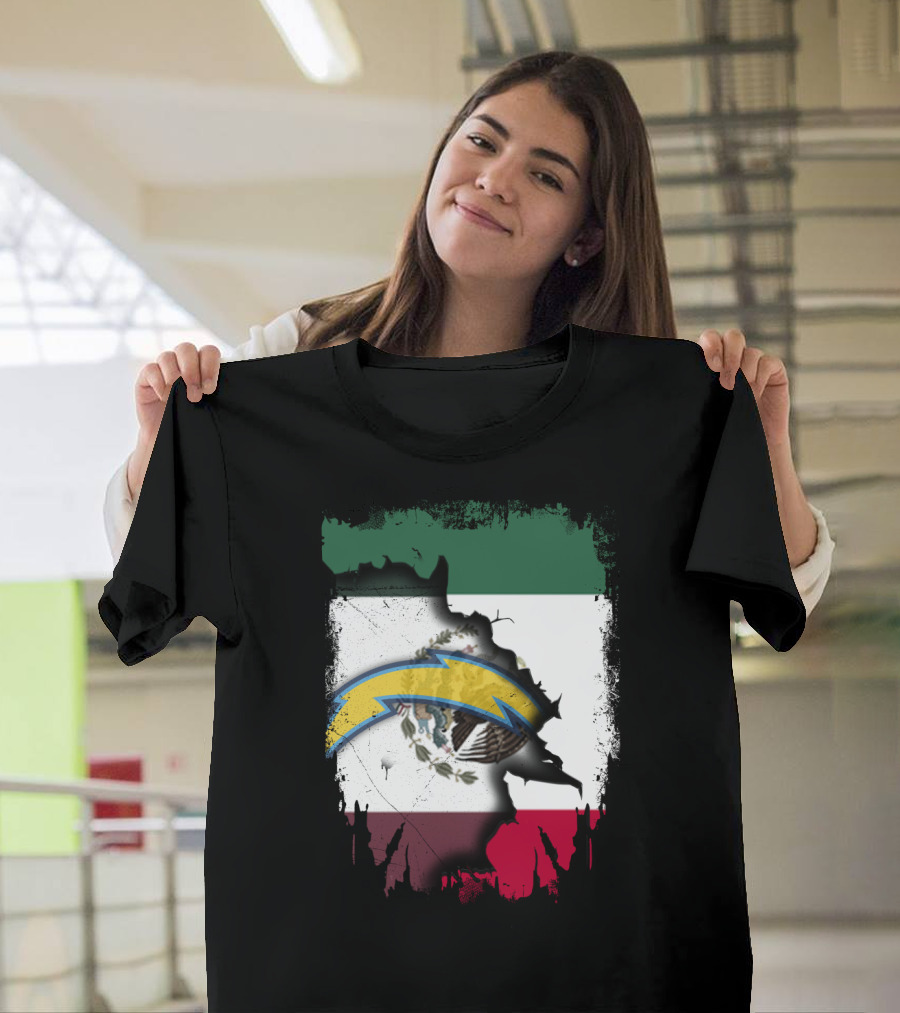 Together Mexico Chargers Flag Fusion T-Shirt