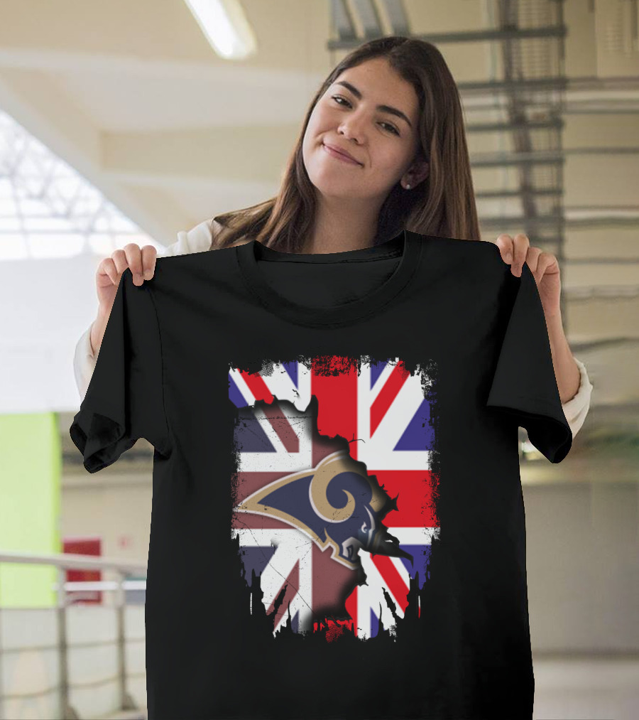 Together United Kingdom Los Angeles Rams Union Flag Fusion T-Shirt